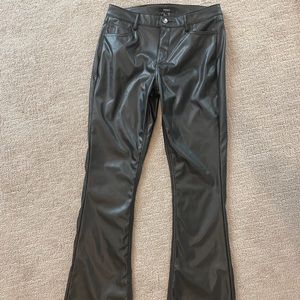 Leather Flare Pants